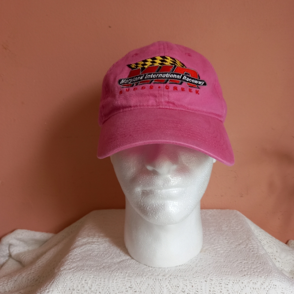 Maryland International Raceway Women's Pink Adjustable Embroidered Hat Cap